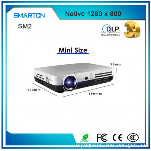 Popular Outdoor 3500 lumens pocket projector Automatic Keystone Correction 3D Mini Projector With glass Touch Panel